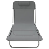 Lettini Prendisole 2 pz Grigi in Textilene e Acciaio 360183