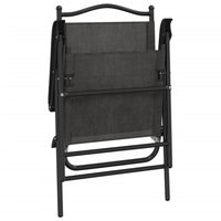 vidaXL Sedie da Giardino Pieghevoli 2 pz in Acciaio Grigio e Textilene