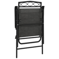 Sedie da Giardino Pieghevoli 2 pz in Acciaio Grigio e Textilene 360200