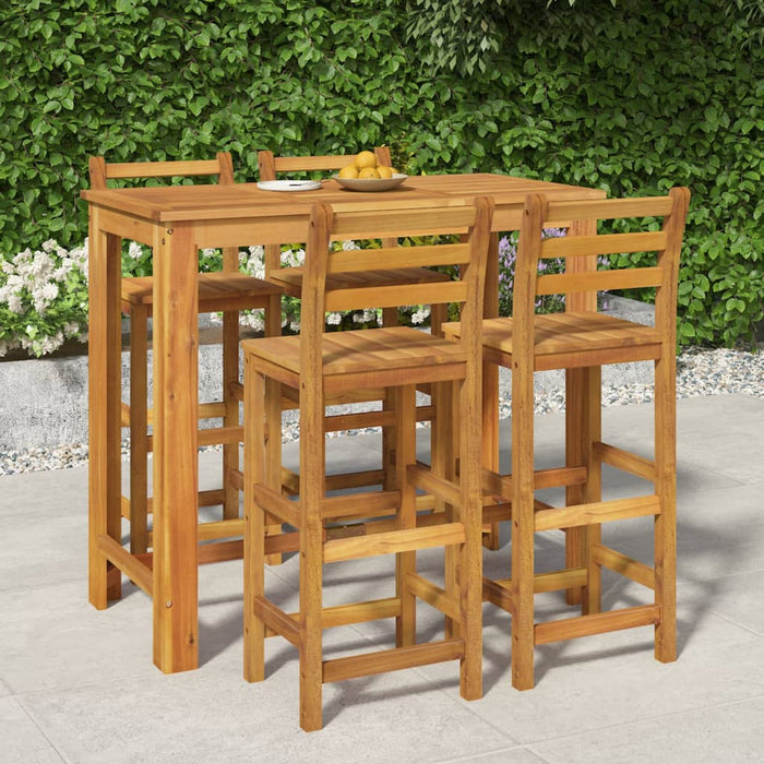 Set da Bar da Giardino 5 pz in Legno Massello di Acacia 3154396
