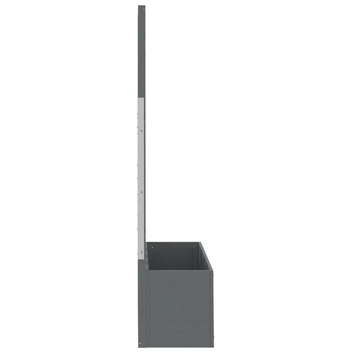 Fioriere a Traliccio 2pz Grigie 65x33x135 cm WPC 3154899