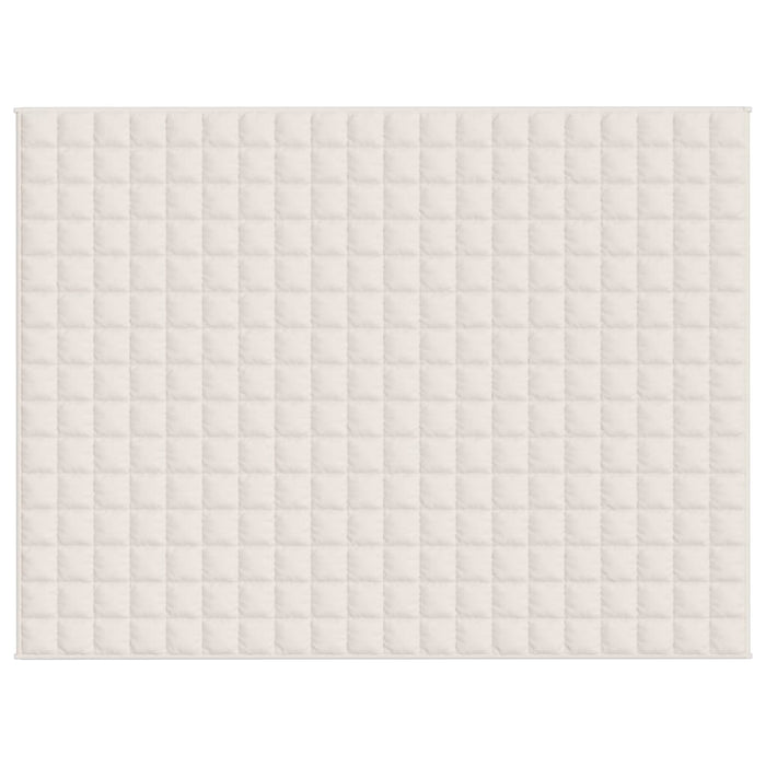 Coperta Ponderata Crema Chiaro 152x203 cm 7 kg Tessuto cod mxl 77749