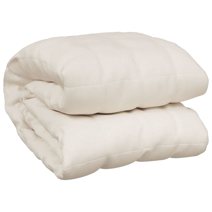 Coperta Ponderata Crema Chiaro 200x220 cm 9 kg Tessuto cod mxl 77734