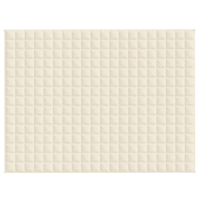 Coperta Ponderata Crema Chiaro 152x203 cm 7 kg Tessuto