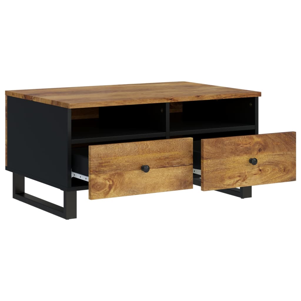 Tavolino da Soggiorno 80x54x40 cm Massello Mango e Multistrato 351957