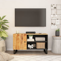 Mobile TV-Mobile per TV-Credenza TV 80x33x46cm Legno Massello Mango e Legno Multistrato 949724