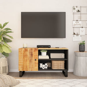 Mobile TV-Mobile per TV-Credenza TV 80x33x46cm Legno Massello Mango e Legno Multistrato 949724