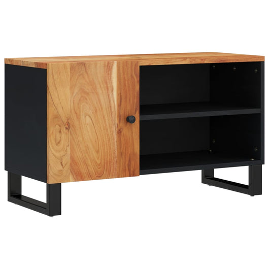 Mobile TV-Mobile per TV-Credenza TV 80x33x46cm Legno Massello Acacia e Legno Multistrato