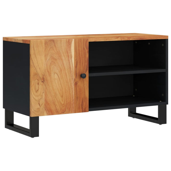 Mobile TV-Mobile per TV-Credenza TV 80x33x46cm Legno Massello Acacia e Legno Multistrato
