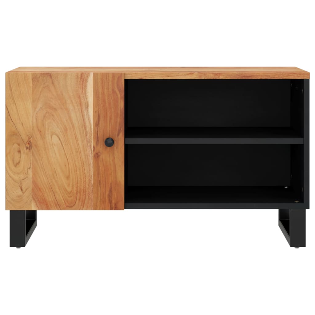 Mobile TV-Mobile per TV-Credenza TV 80x33x46cm Legno Massello Acacia e Legno Multistrato