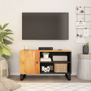 Mobile TV-Mobile per TV-Credenza TV 80x33x46cm Legno Massello Acacia e Legno Multistrato