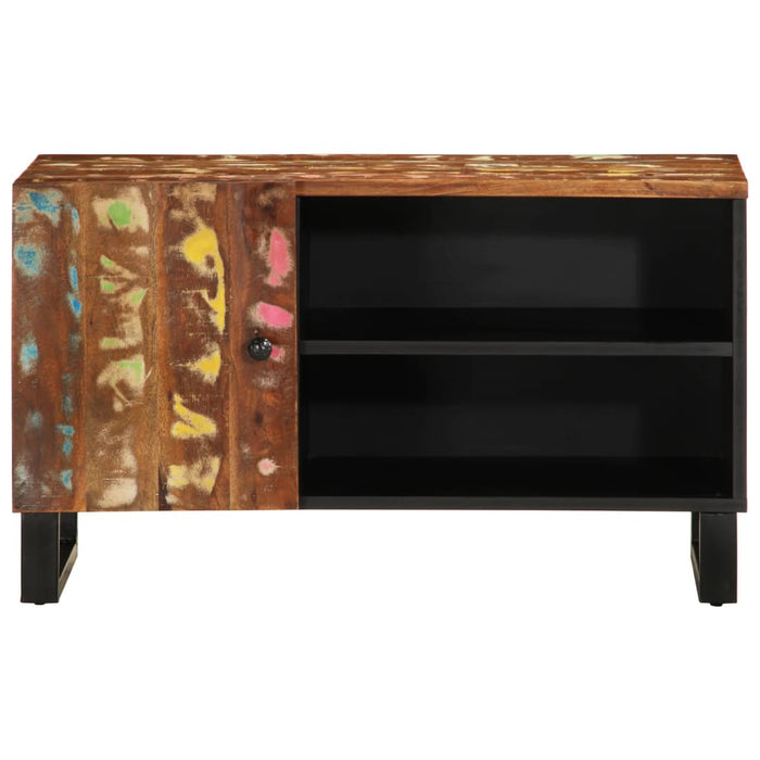 Mobile TV-Mobile per TV-Credenza TV 80x33x46cm Legno Massello Recupero Legno Multistrato