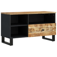 Mobile TV 80x33x46cm Legno Massello Mango e Legno Multistrato 351974