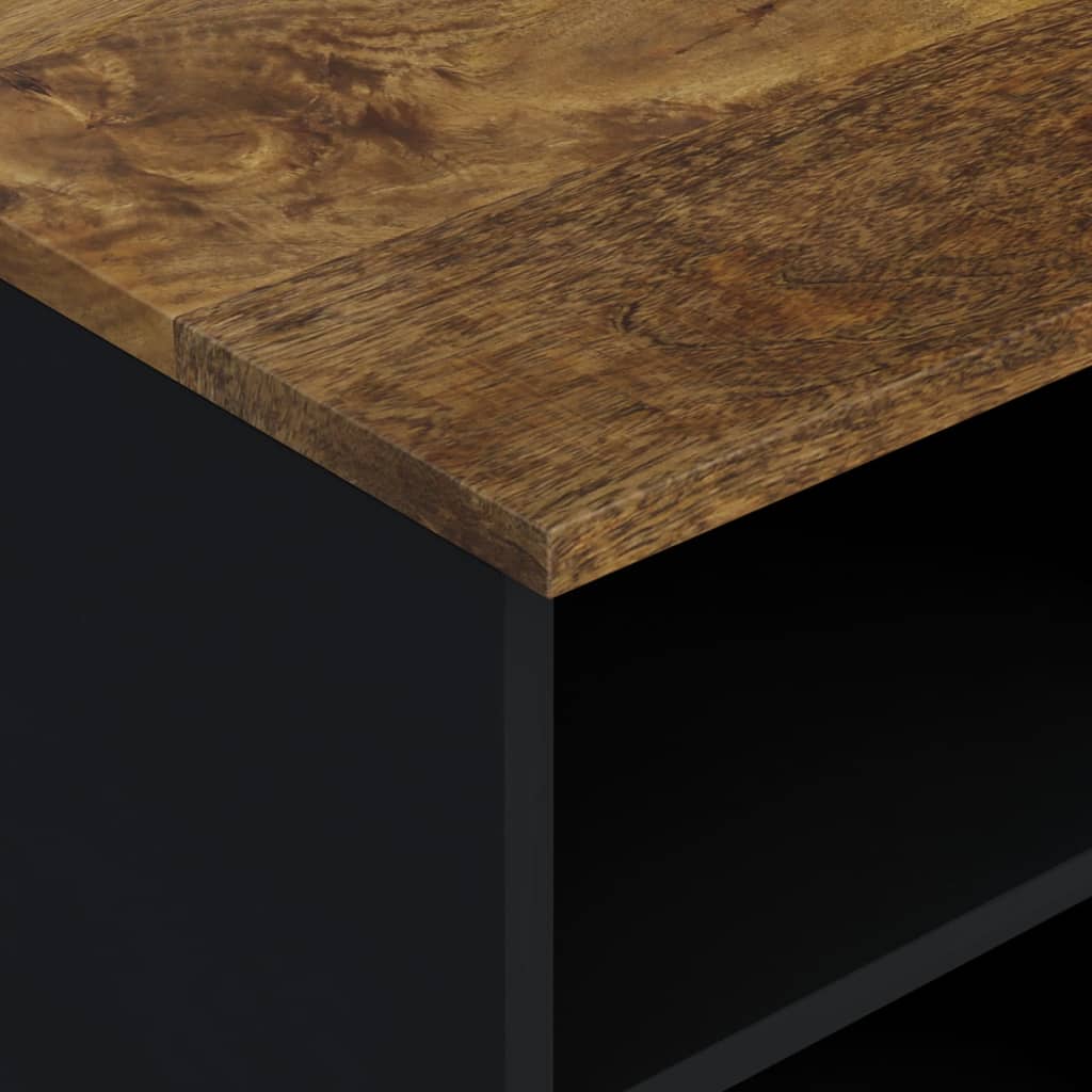 Mobile TV 80x33x46cm Legno Massello Mango e Legno Multistrato 351977