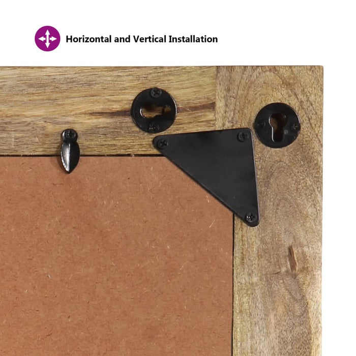 Specchio 70x50 cm in Legno Massello di Mango e Vetro 351982