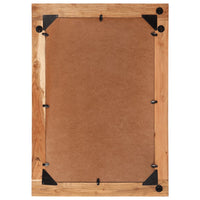 Specchio-Specchio Decorativo 70x50 cm in Legno Massello di Acacia e Vetro