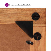 Specchio 70x50 cm in Legno Massello di Acacia e Vetro 351983