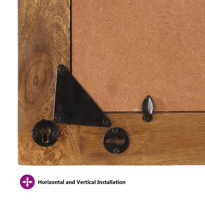 Specchio-Specchio Decorativo 70x50 cm in Legno Massello di Mango e Vetro 166093