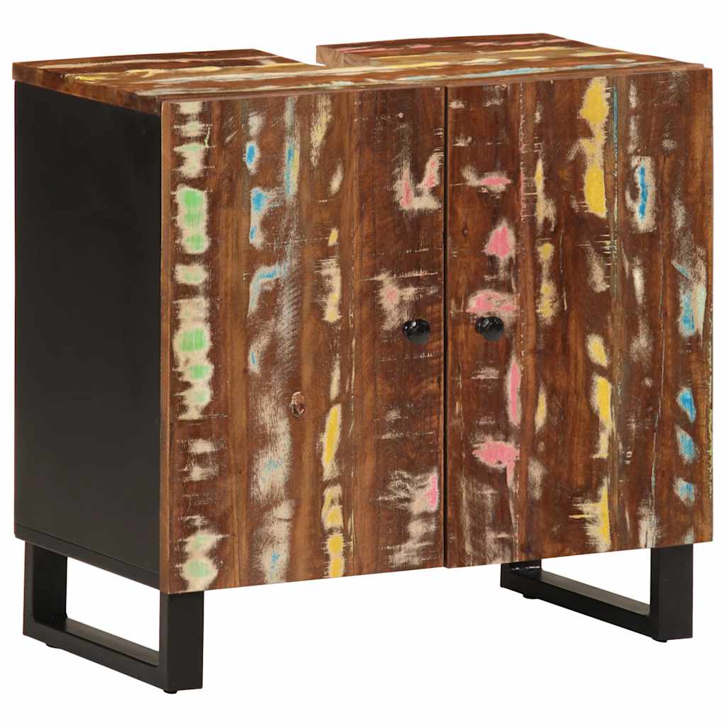 Mobile Lavabo 62x33x58 cm Legno Massello Recupero e Multistratocod mxl 81701