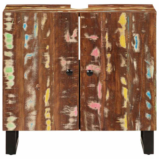 Mobile Lavabo 62x33x58 cm Legno Massello Recupero e Multistrato 351988