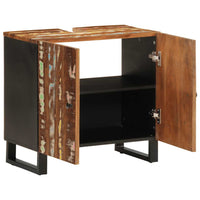 Mobile Lavabo-Armadietto da bagno 62x33x58 cm Legno Massello Recupero e Multistrato