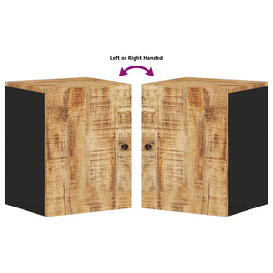 Mobile da Bagno a Parete 38x33x48 cm in Legno Massello di Mango