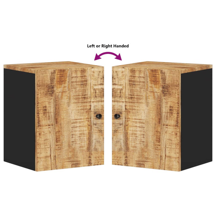 Mobile da Bagno a Parete 38x33x48 cm in Legno Massello di Mango