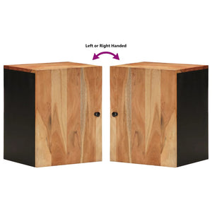 Mobile da Bagno a Parete 38x33x48cm in Legno Massello di Acacia 351991