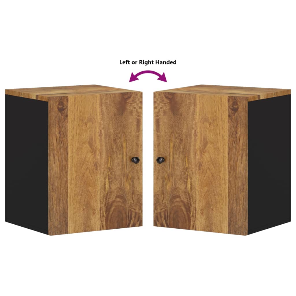 Mobile da Bagno a Parete 38x33x48 cm in Legno Massello di Mango 351993