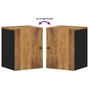 Mobile da Bagno a Parete 38x33x48 cm in Legno Massello di Mango 351993