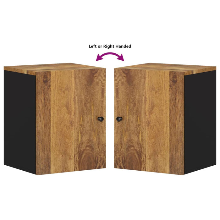 Mobile da Bagno a Parete 38x33x48 cm in Legno Massello di Mango 351993