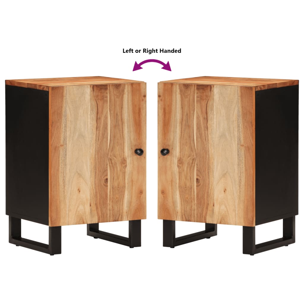 Mobile da Bagno 38x33x58cm in Legno Massello di Acacia 351995