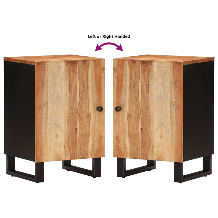 Mobile da Bagno 38x33x58cm in Legno Massello di Acacia 351995