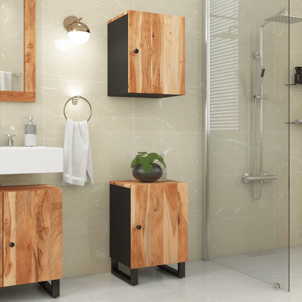 Mobile da Bagno 38x33x58cm in Legno Massello di Acacia 351995