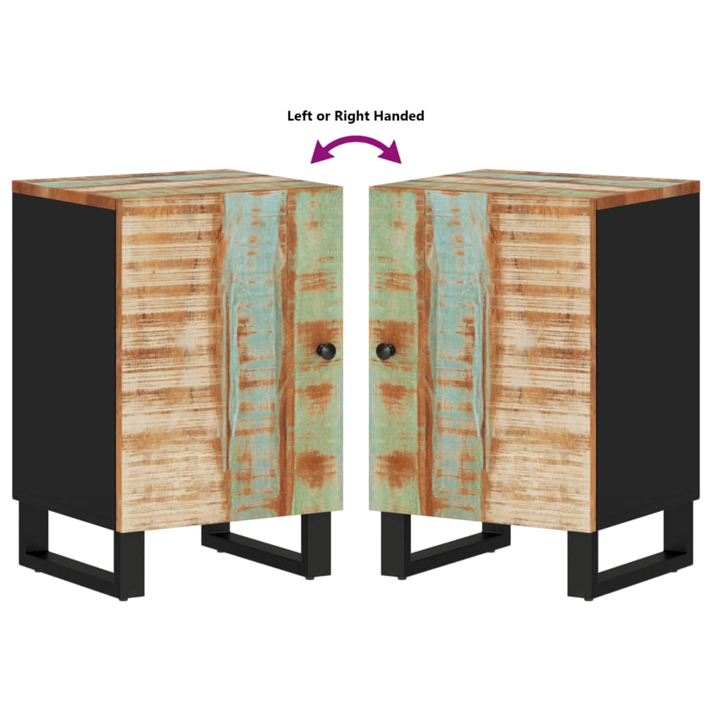 Mobile da Bagno 38x33x58cm Legno Massello di Recupero 351996