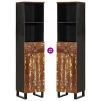 Mobile da Bagno 38x33x160 cm in Legno Massello di Recupero