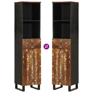 Mobile da Bagno 38x33x160 cm in Legno Massello di Recupero