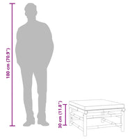 Poggiapiedi da Giardino con Cuscino Grigio Chiaro in Bambù 362280