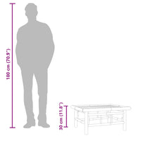 Tavolo da Giardino 65x55x30 cm in Bambù