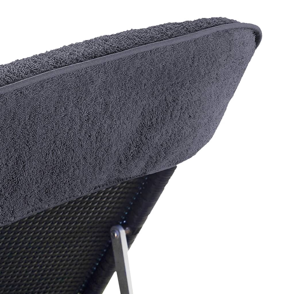 Asciugamani da Spiaggia 2pz Antracite 75x200 cm Tessuto 400 GSM 362674