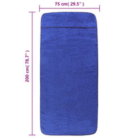 Asciugamani da Spiaggia 2pz Blu Reale 75x200 cm Tessuto 400 GSM 362678