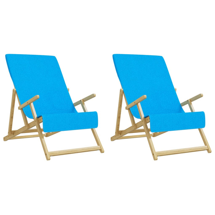 Asciugamani da Spiaggia 2 pz Turchese 60x135 cm Tessuto 400 GSM 362679