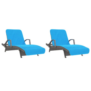 Asciugamani da Spiaggia 2 pz Turchese 75x200 cm Tessuto 400 GSM 362680