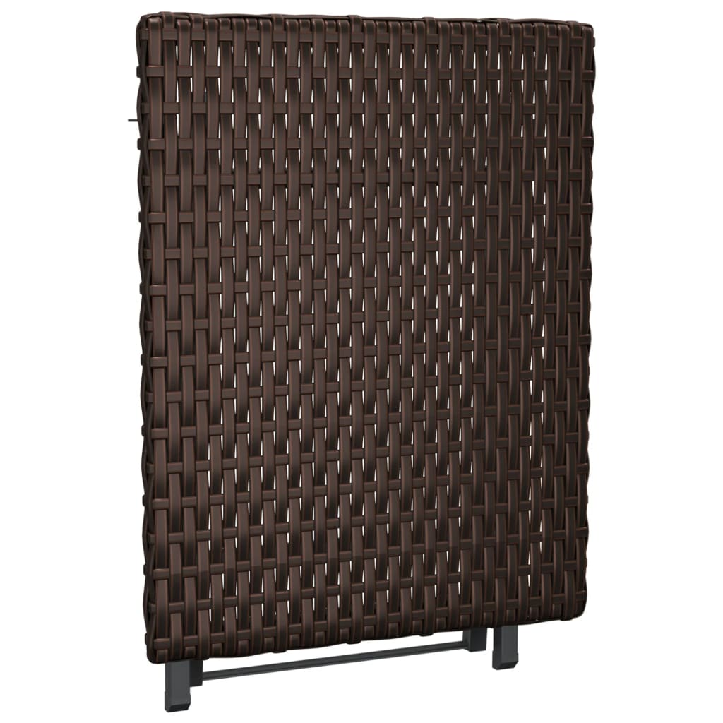 Tavolo Pieghevole Marrone 45x35x32 cm in Polyrattan 362250