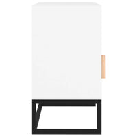 Comodino Bianco 40x30x55,5 cm Legno Multistrato e Ferro 352091