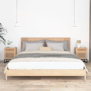 Comodini 2 pz 40x30x55,5 cm Legno Multistrato e Ferro 352096