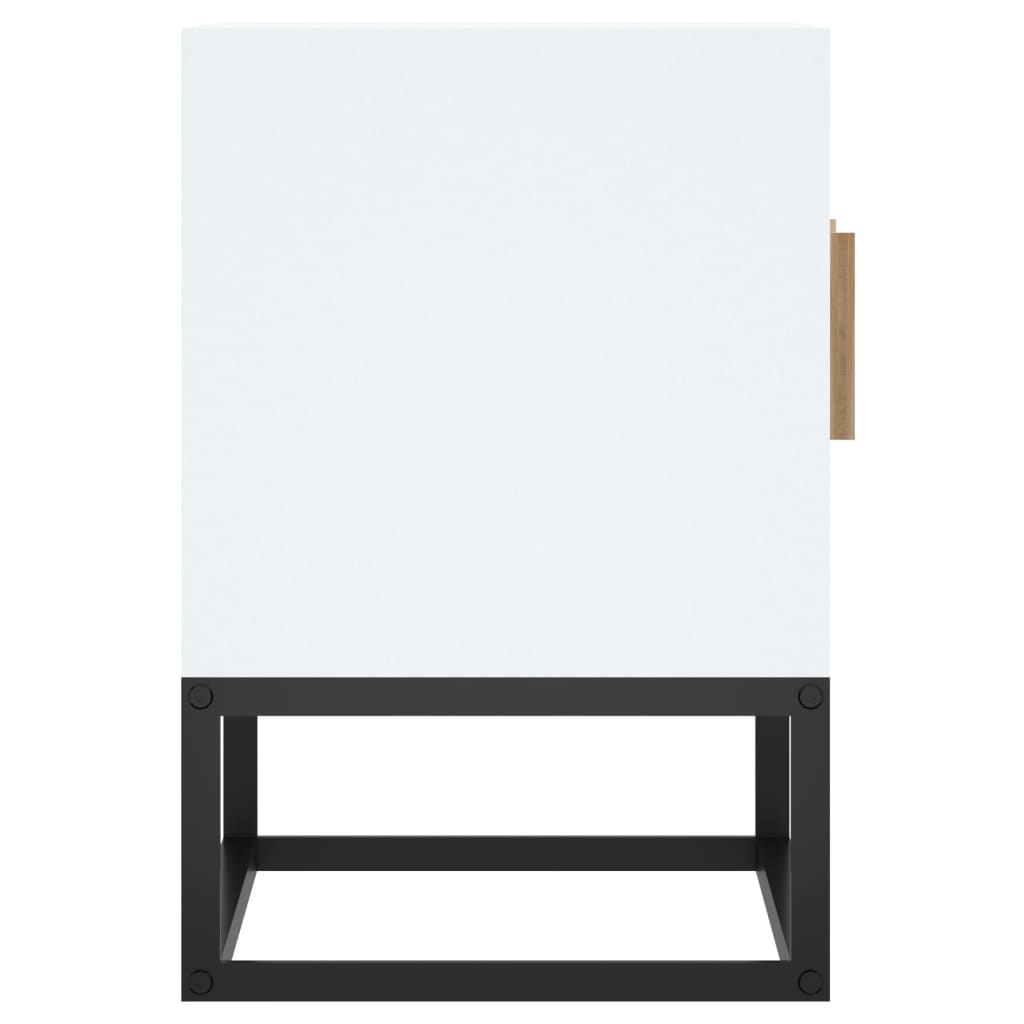 Mobile Porta TV-Mobile per TV-Credenza TV Bianco 105x30x45cm in Legno Multistrato e Ferro