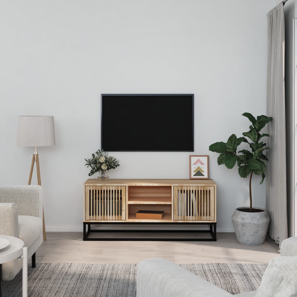 Mobile Porta TV-Mobile per TV-Credenza TV 105x30x45 cm in Legno Multistrato e Ferro