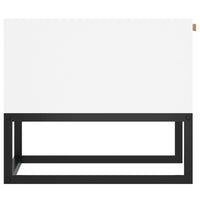 vidaXL Tavolino da Salotto Bianco 80x40x35cm Legno Multistrato e Ferro