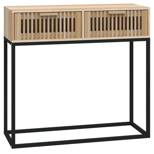 Tavolino Consolle-Tavolino da soggiorno-Tavolo 80x30x75 cm Legno Multistrato e Ferro